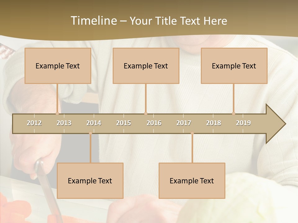Elderly Kitchen Man PowerPoint Template