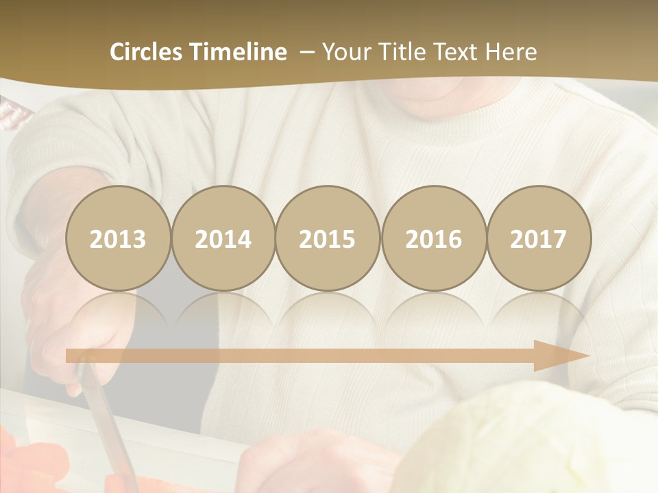 Elderly Kitchen Man PowerPoint Template