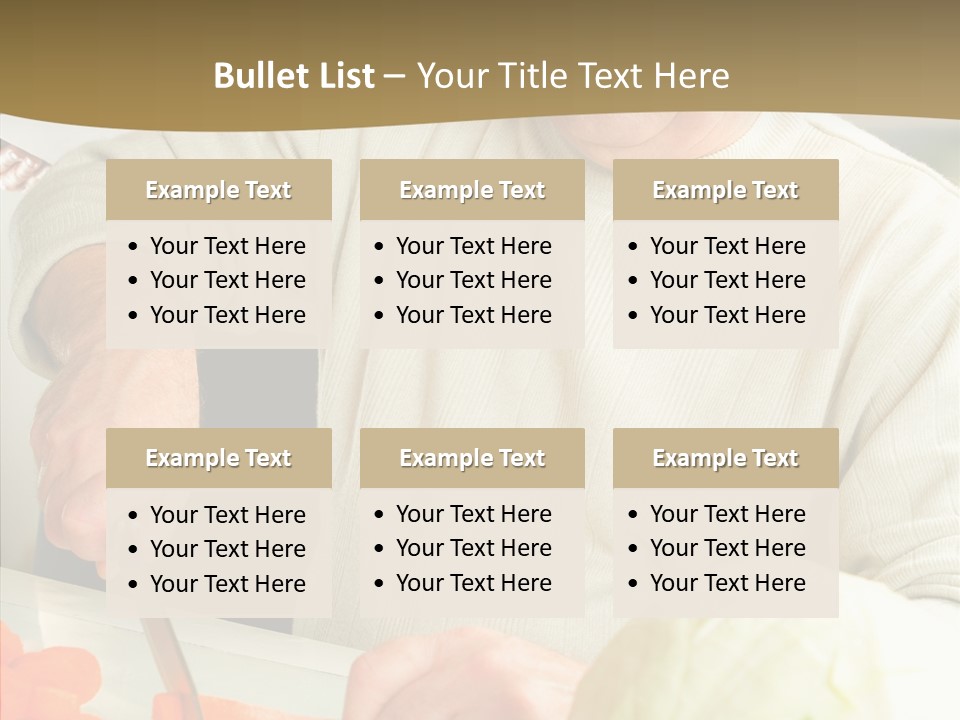 Elderly Kitchen Man PowerPoint Template