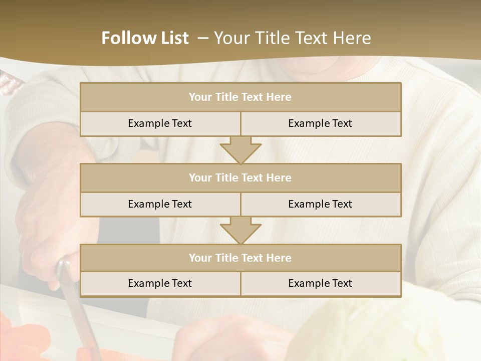 Elderly Kitchen Man PowerPoint Template