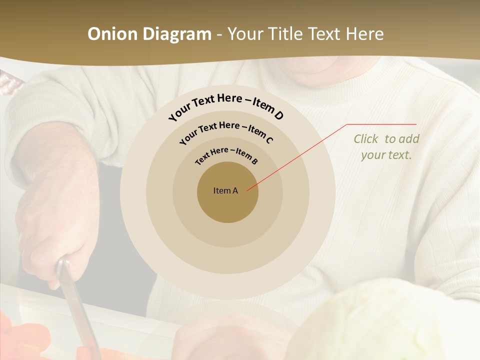 Elderly Kitchen Man PowerPoint Template