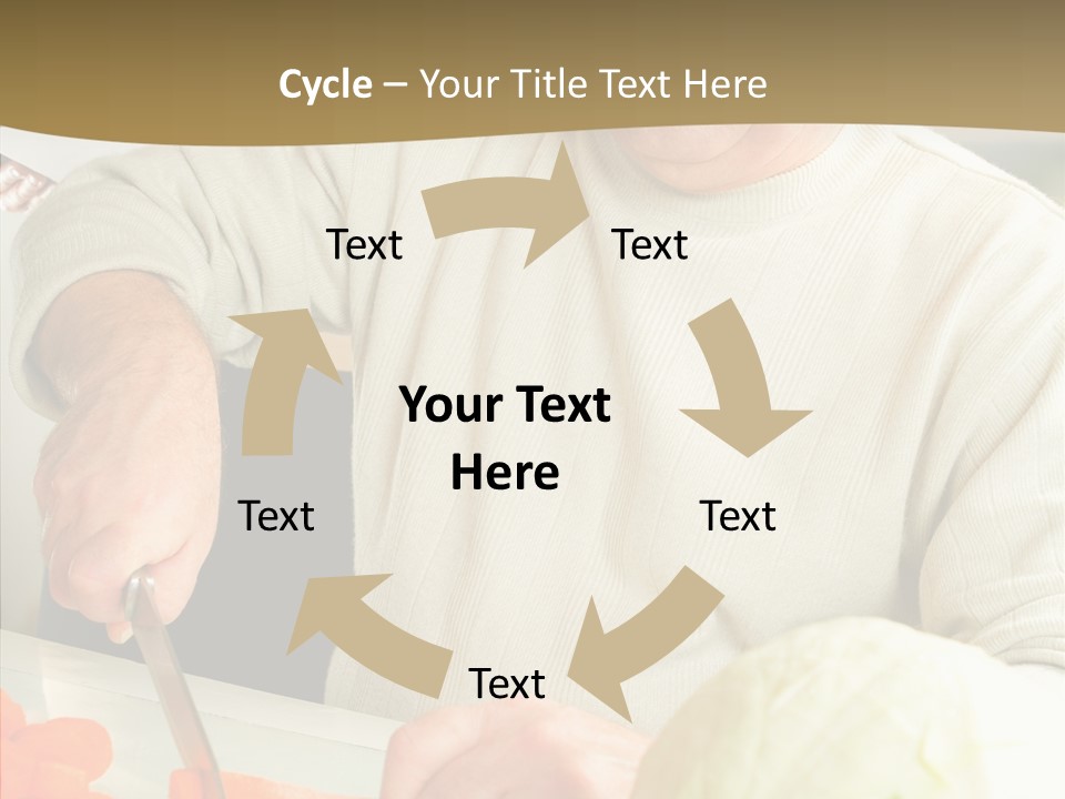 Elderly Kitchen Man PowerPoint Template