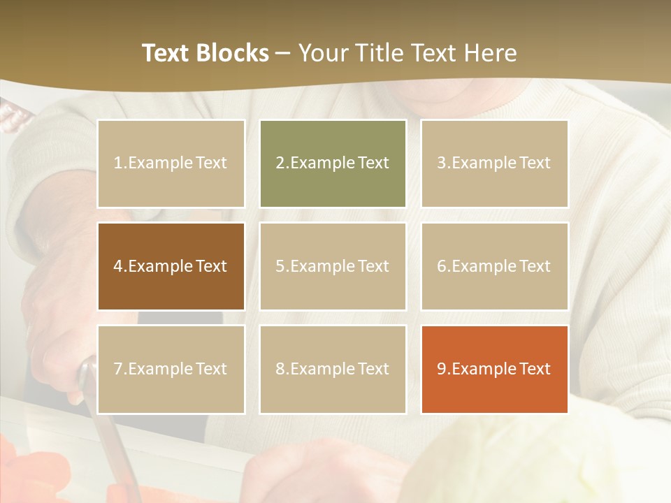 Elderly Kitchen Man PowerPoint Template