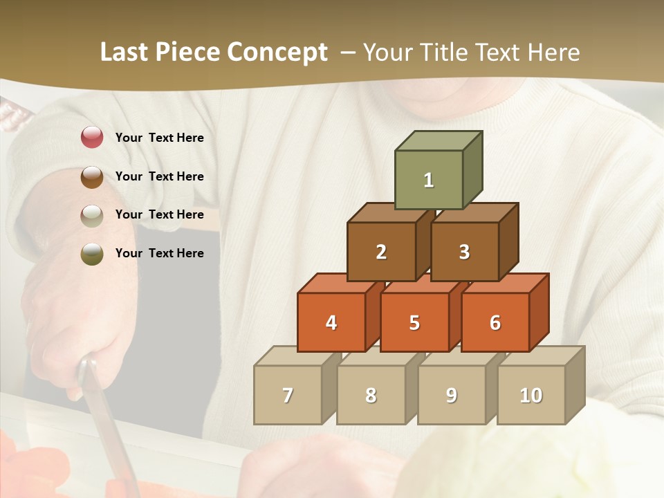 Elderly Kitchen Man PowerPoint Template