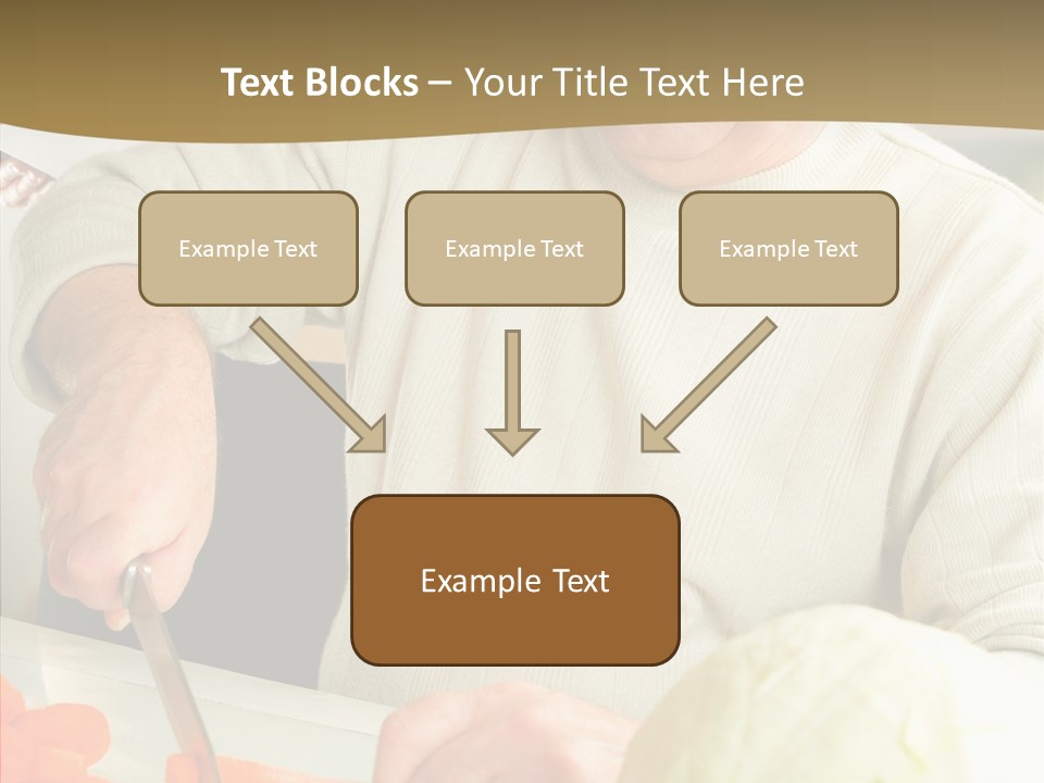 Elderly Kitchen Man PowerPoint Template
