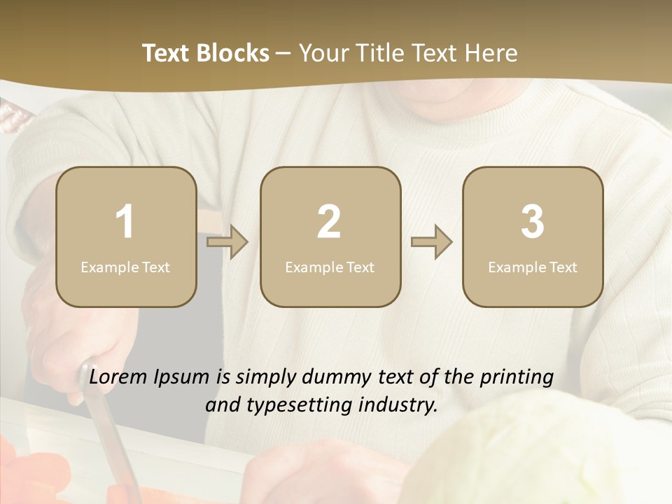 Elderly Kitchen Man PowerPoint Template