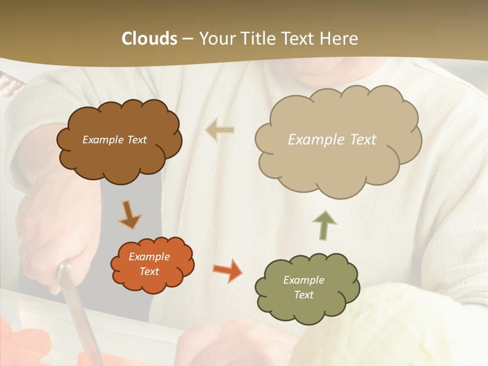 Elderly Kitchen Man PowerPoint Template