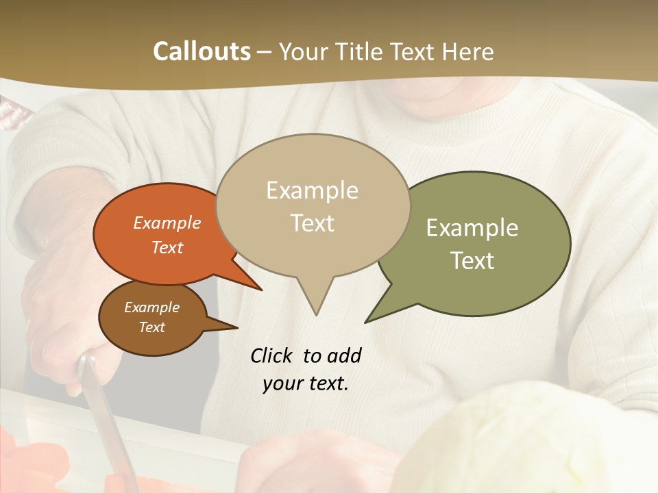 Elderly Kitchen Man PowerPoint Template