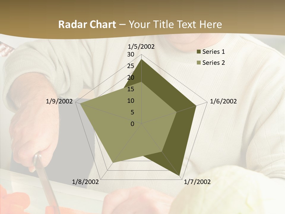 Elderly Kitchen Man PowerPoint Template