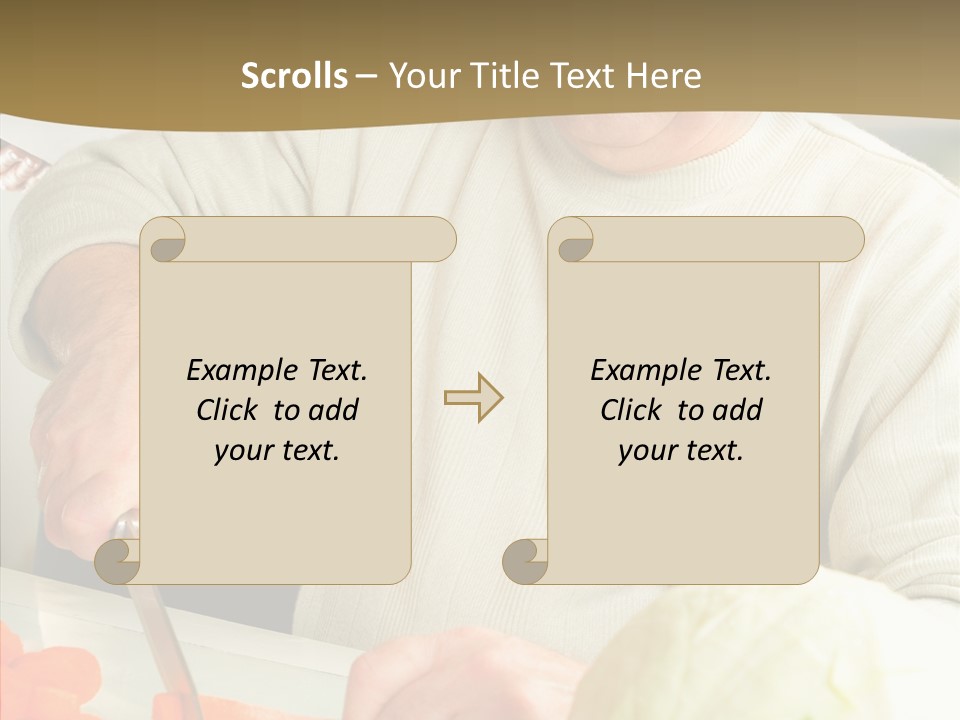 Elderly Kitchen Man PowerPoint Template