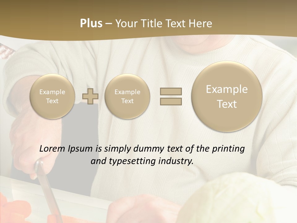 Elderly Kitchen Man PowerPoint Template
