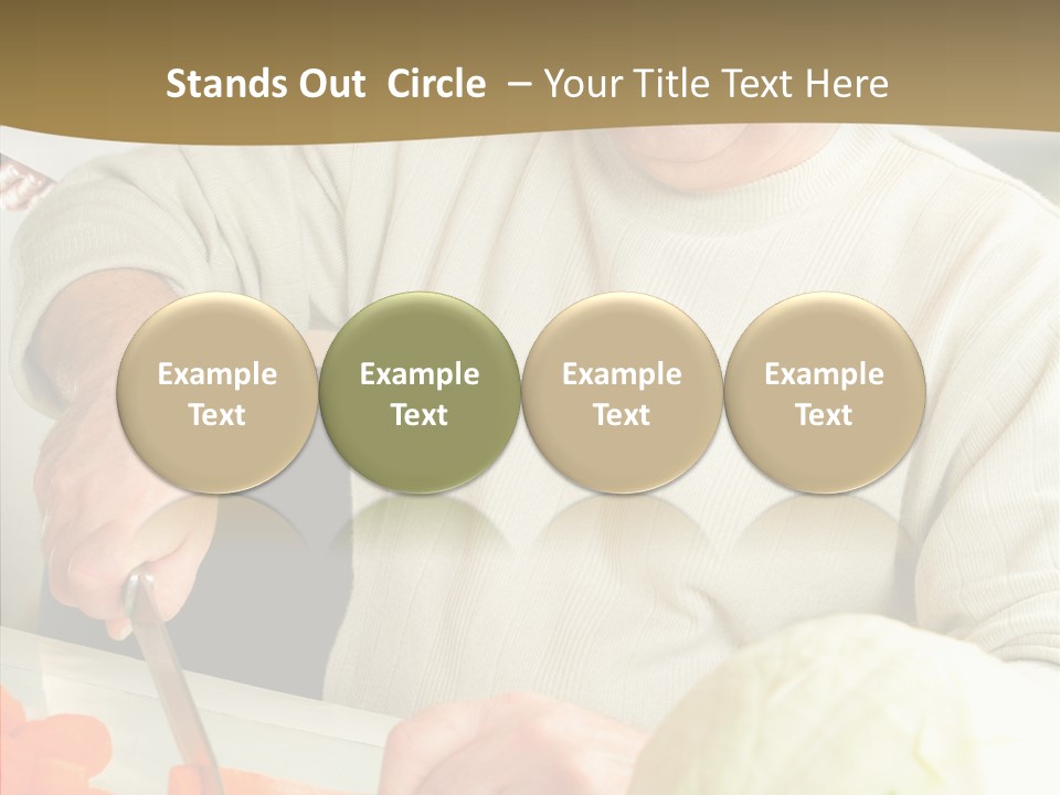 Elderly Kitchen Man PowerPoint Template