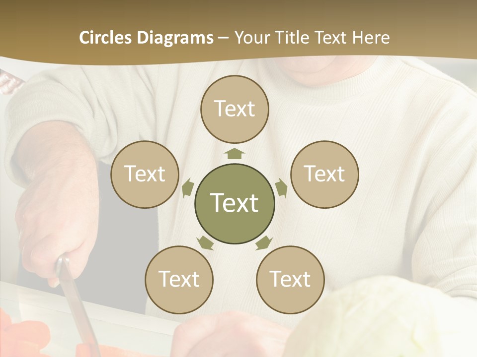 Elderly Kitchen Man PowerPoint Template