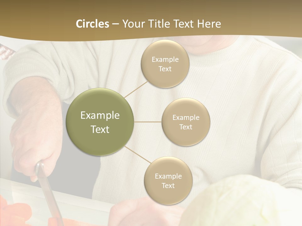 Elderly Kitchen Man PowerPoint Template