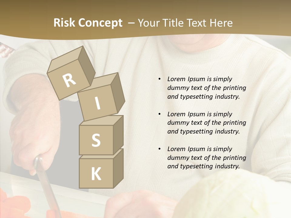 Elderly Kitchen Man PowerPoint Template