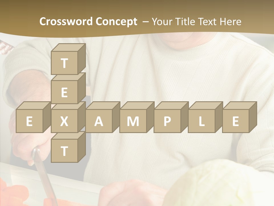 Elderly Kitchen Man PowerPoint Template