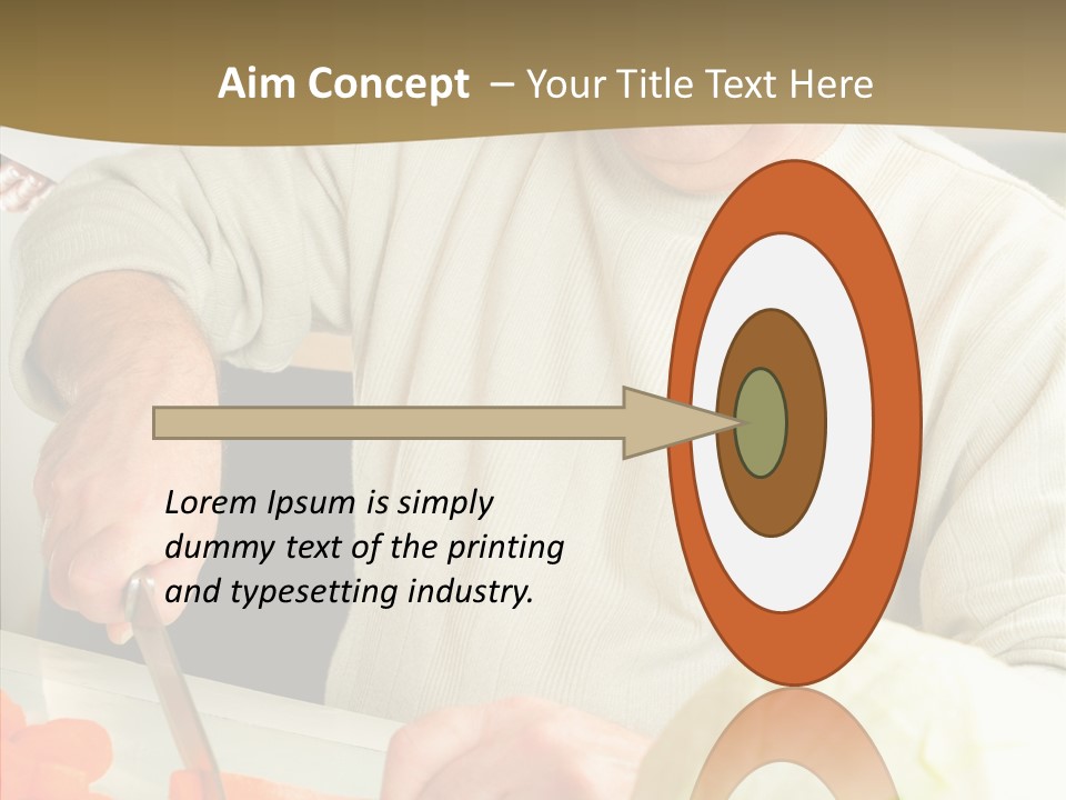 Elderly Kitchen Man PowerPoint Template