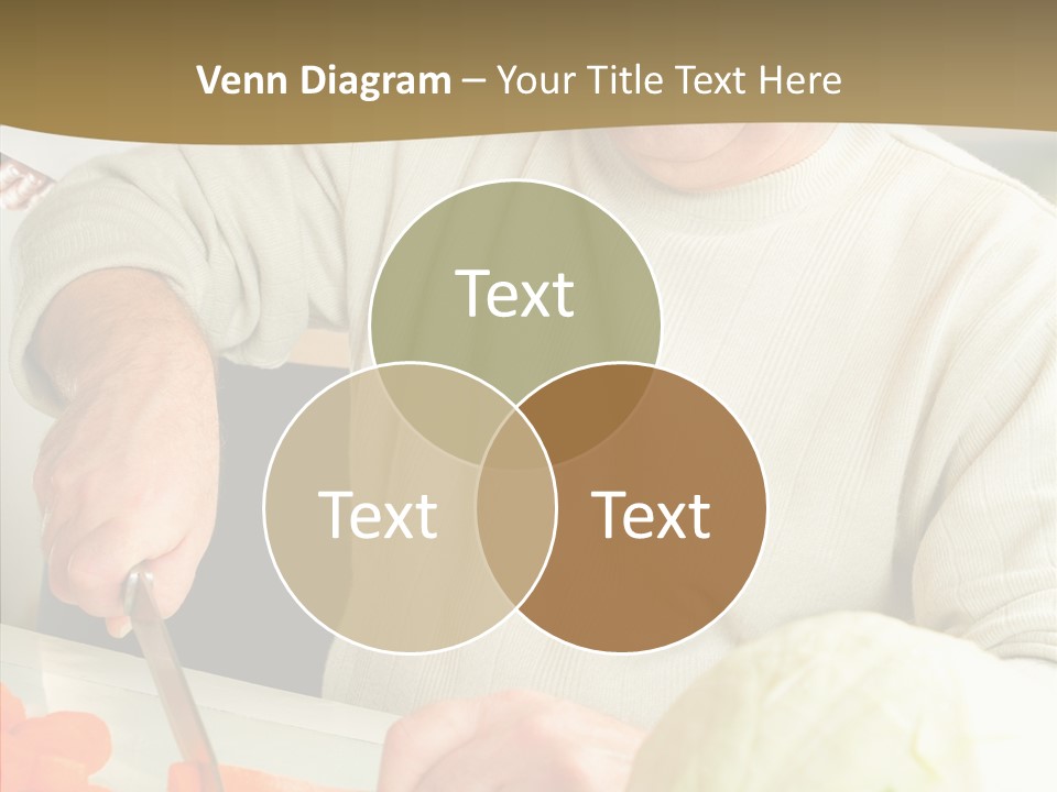 Elderly Kitchen Man PowerPoint Template