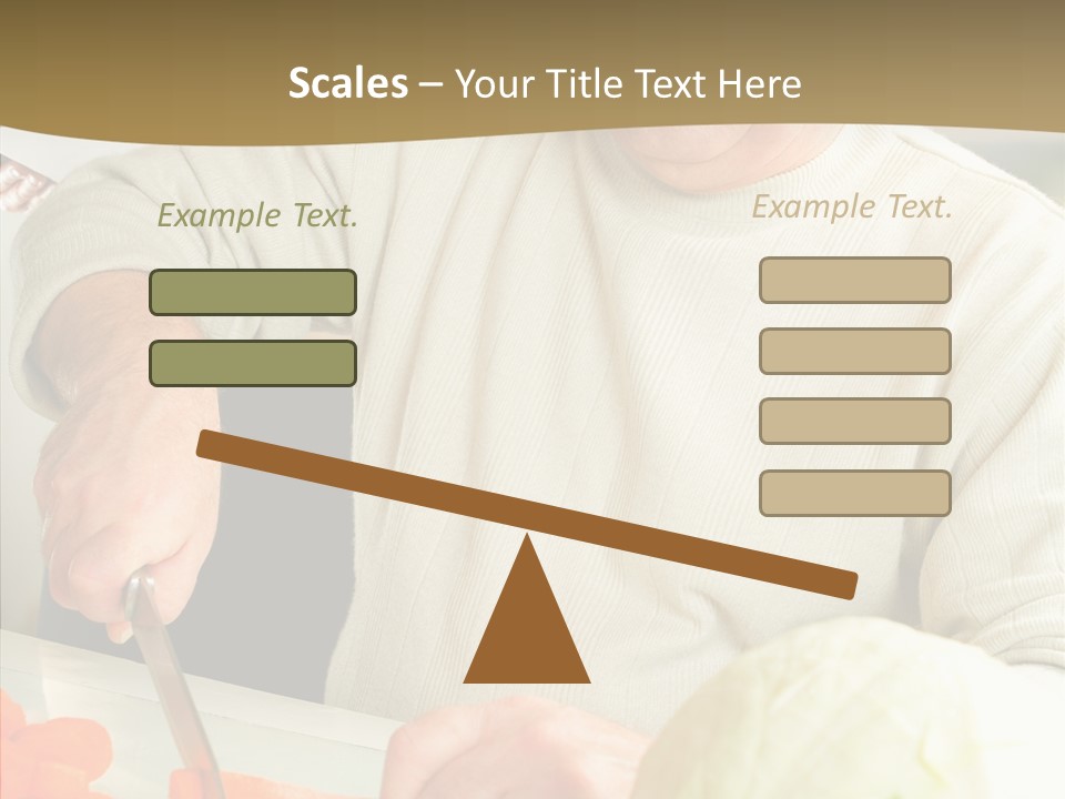 Elderly Kitchen Man PowerPoint Template