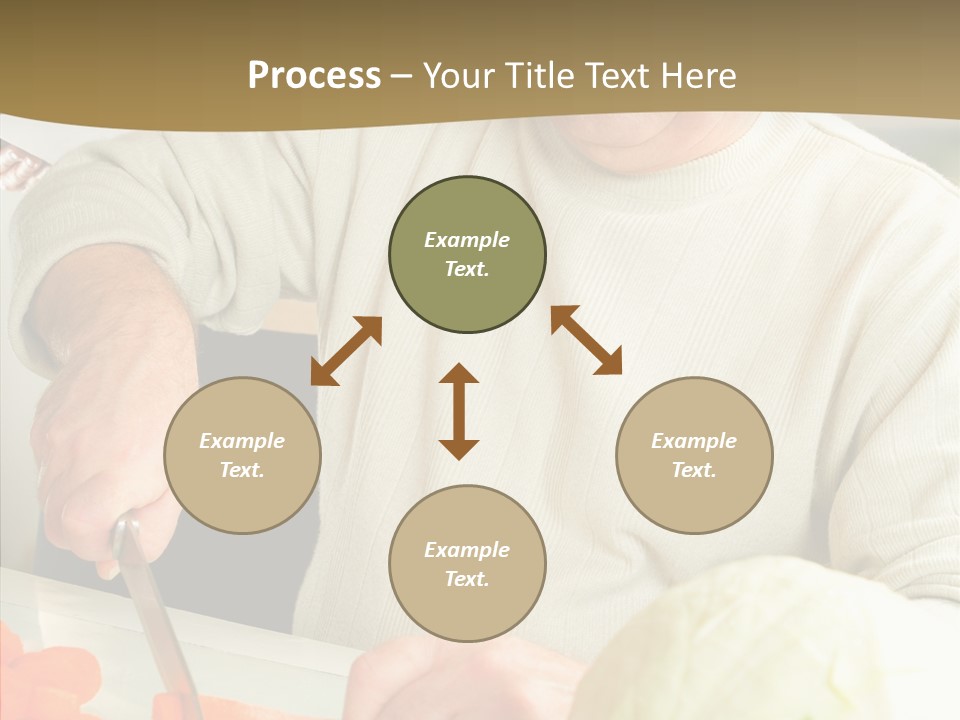 Elderly Kitchen Man PowerPoint Template