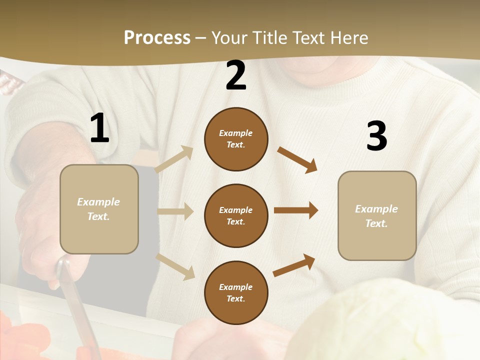 Elderly Kitchen Man PowerPoint Template