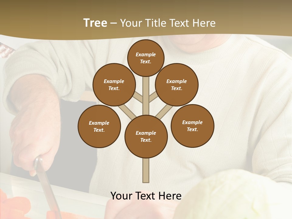 Elderly Kitchen Man PowerPoint Template