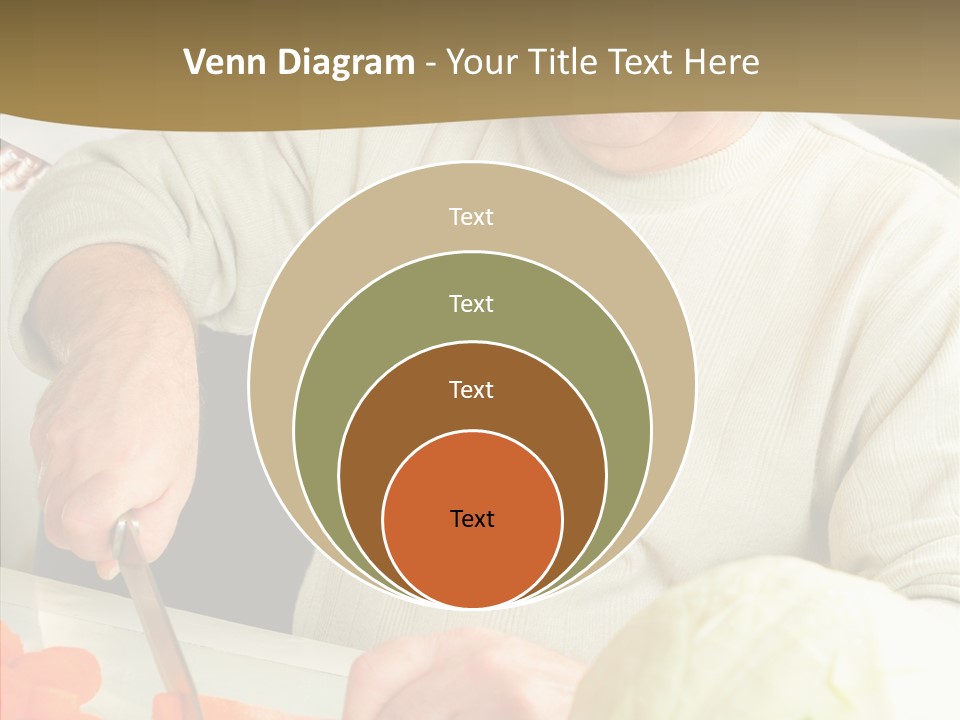 Elderly Kitchen Man PowerPoint Template