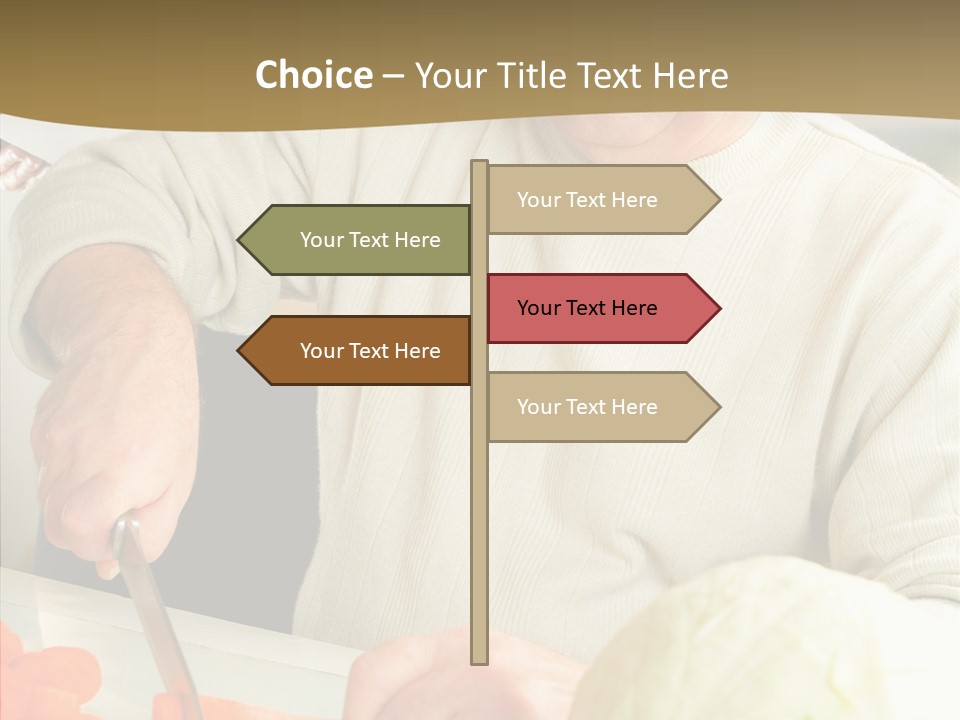 Elderly Kitchen Man PowerPoint Template