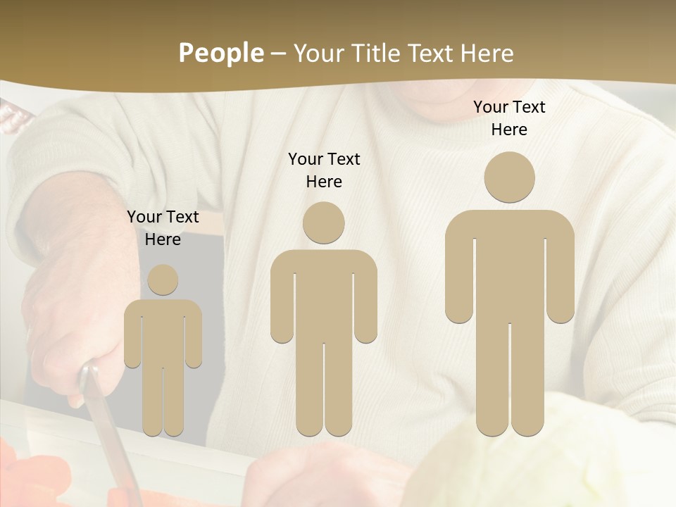 Elderly Kitchen Man PowerPoint Template