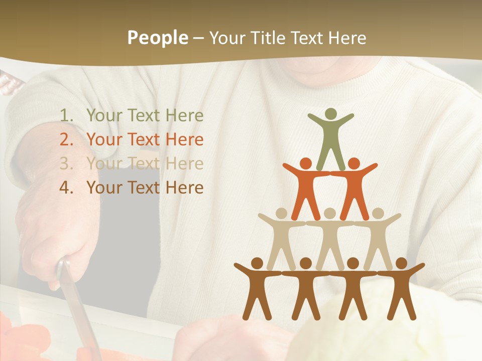 Elderly Kitchen Man PowerPoint Template