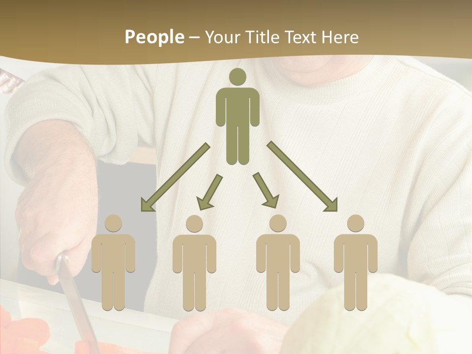 Elderly Kitchen Man PowerPoint Template