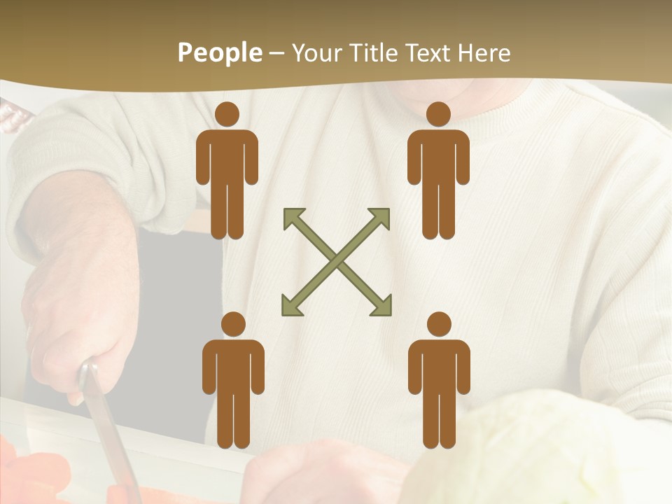 Elderly Kitchen Man PowerPoint Template