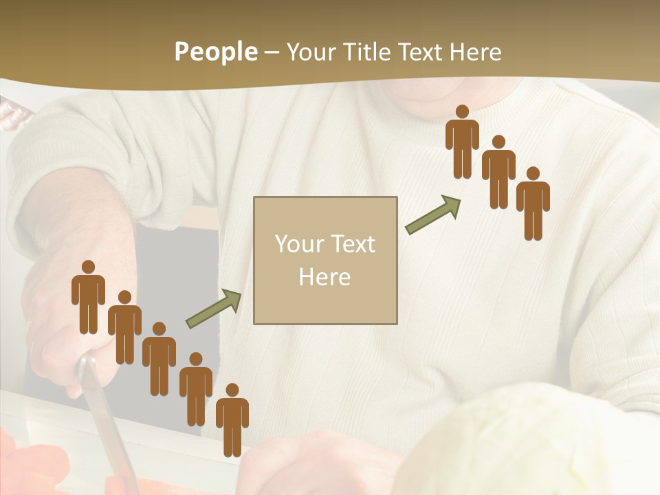 Elderly Kitchen Man PowerPoint Template