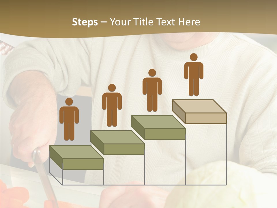 Elderly Kitchen Man PowerPoint Template