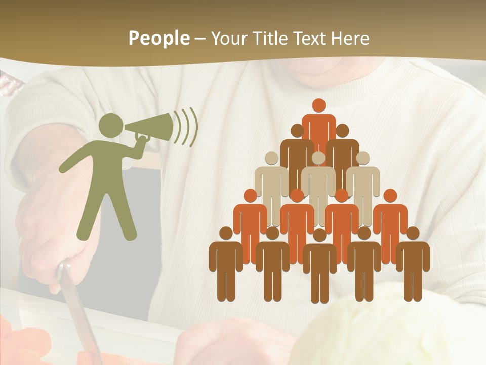 Elderly Kitchen Man PowerPoint Template