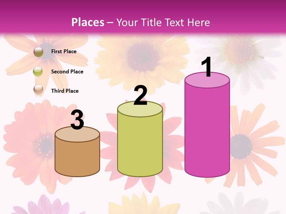 Flower Vivid Pink PowerPoint Template