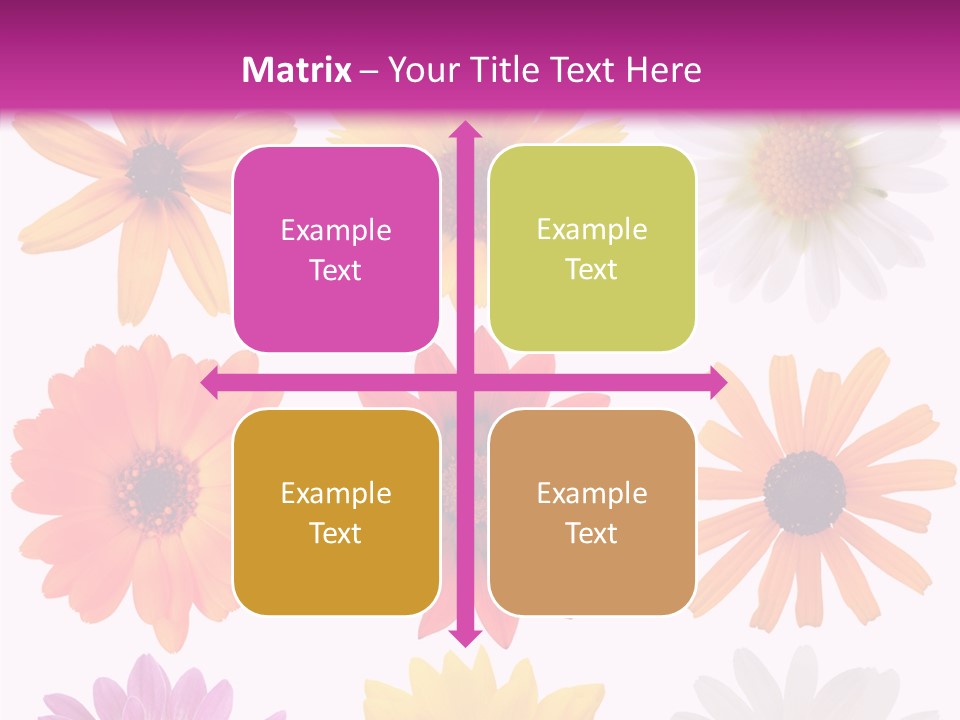 Flower Vivid Pink PowerPoint Template