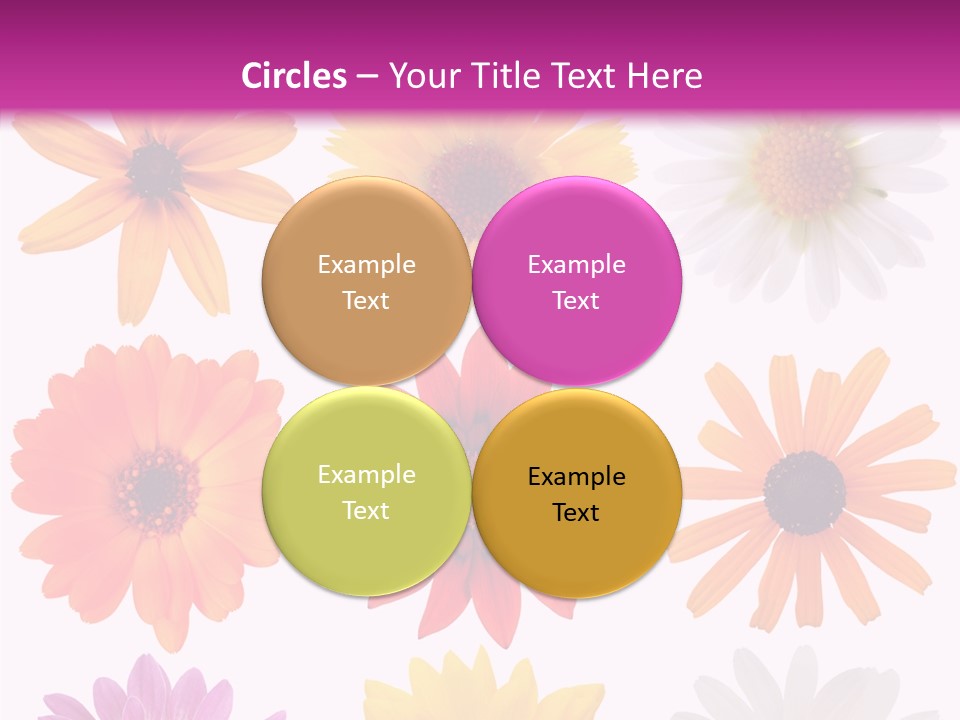 Flower Vivid Pink PowerPoint Template