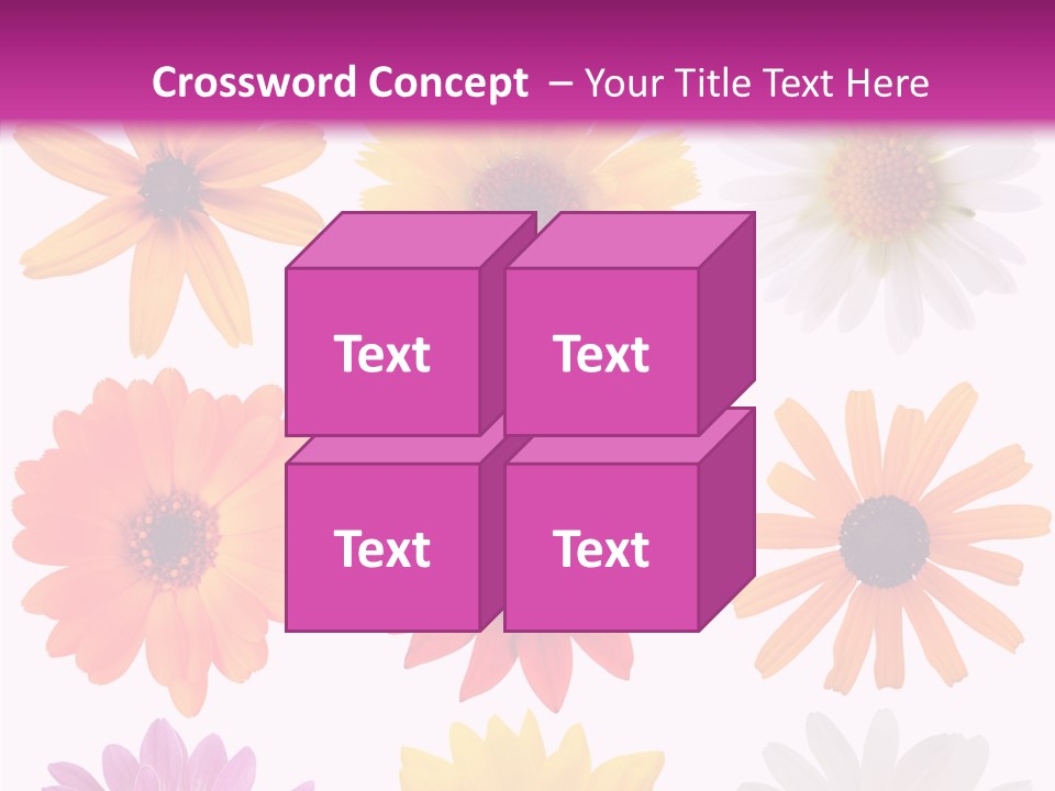 Flower Vivid Pink PowerPoint Template