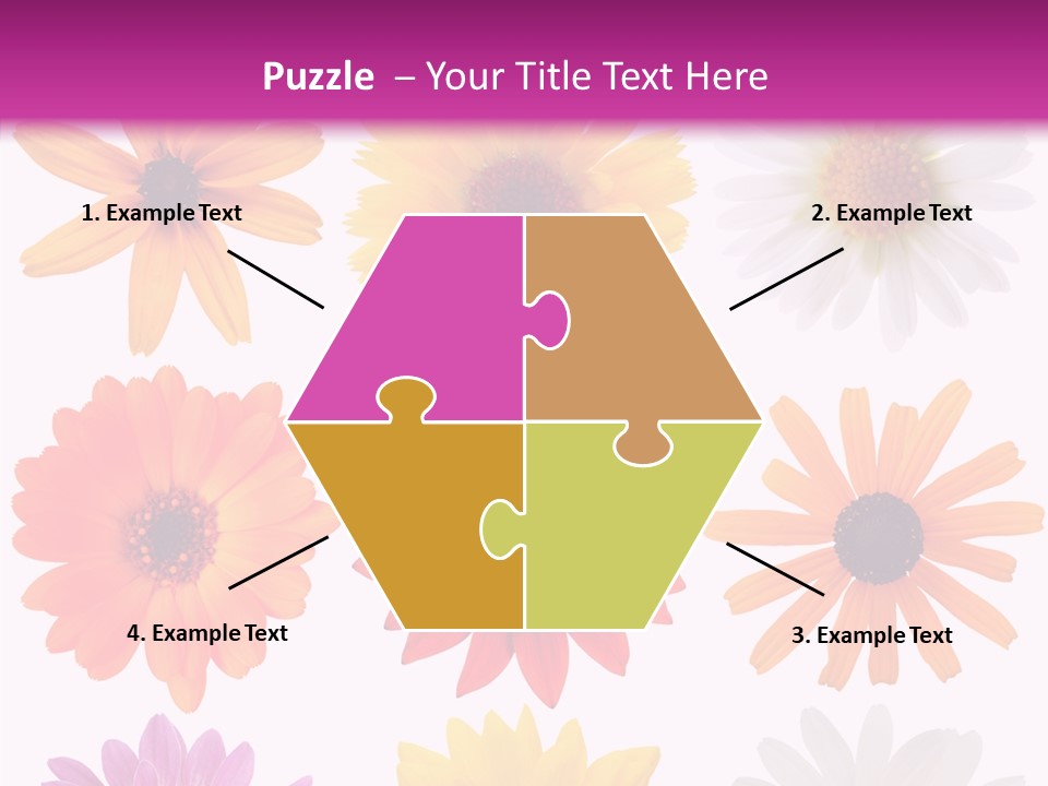 Flower Vivid Pink PowerPoint Template