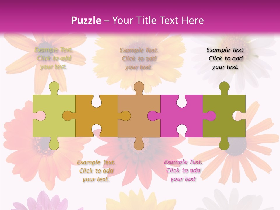 Flower Vivid Pink PowerPoint Template