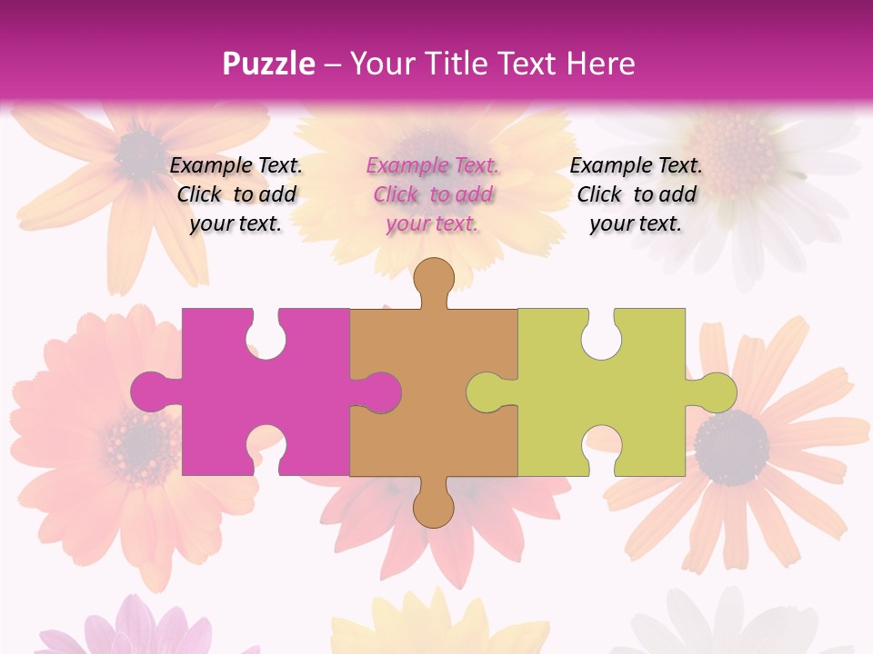 Flower Vivid Pink PowerPoint Template