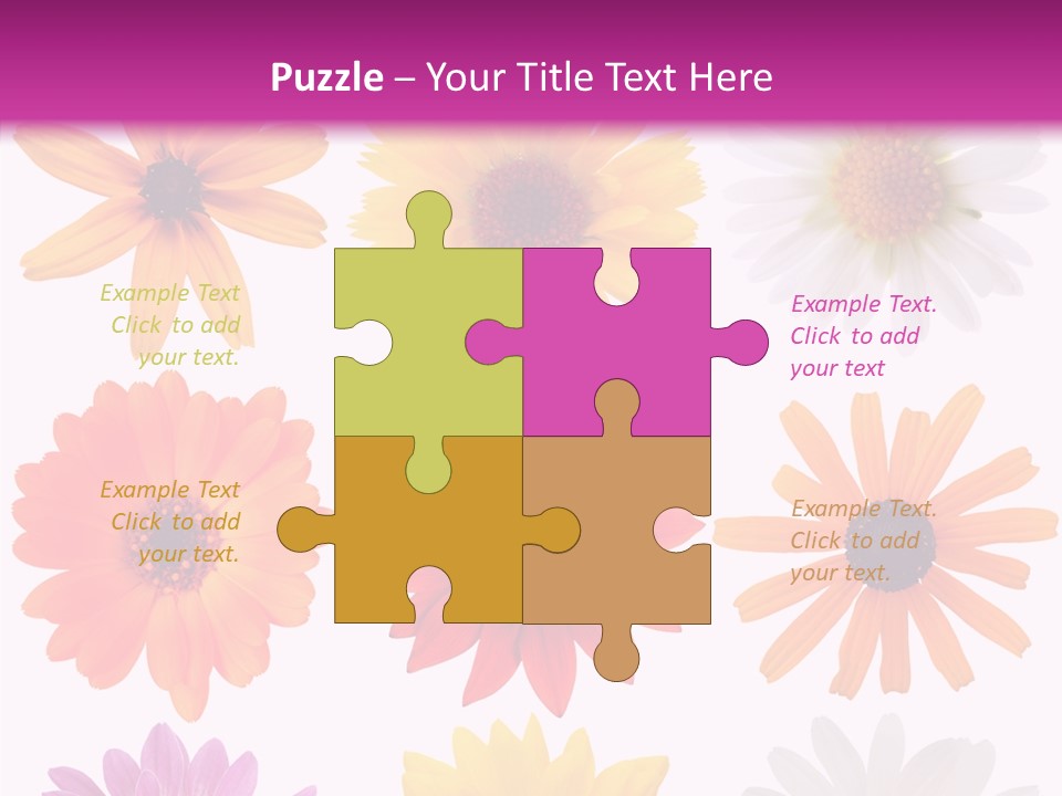 Flower Vivid Pink PowerPoint Template
