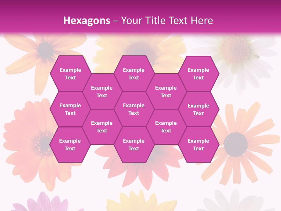 Flower Vivid Pink PowerPoint Template
