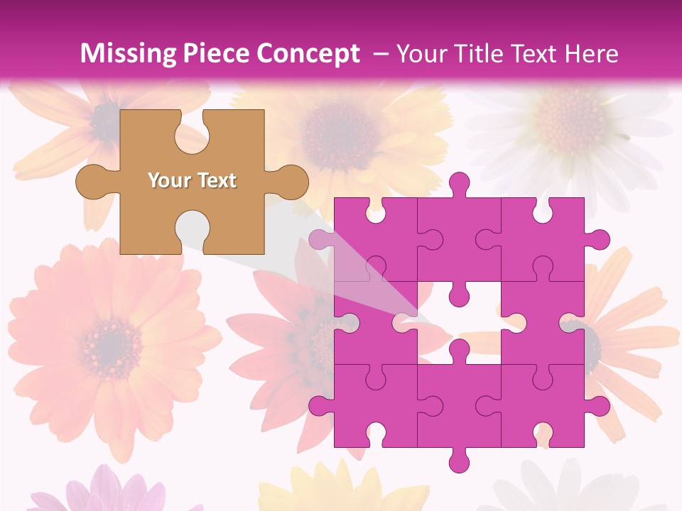 Flower Vivid Pink PowerPoint Template