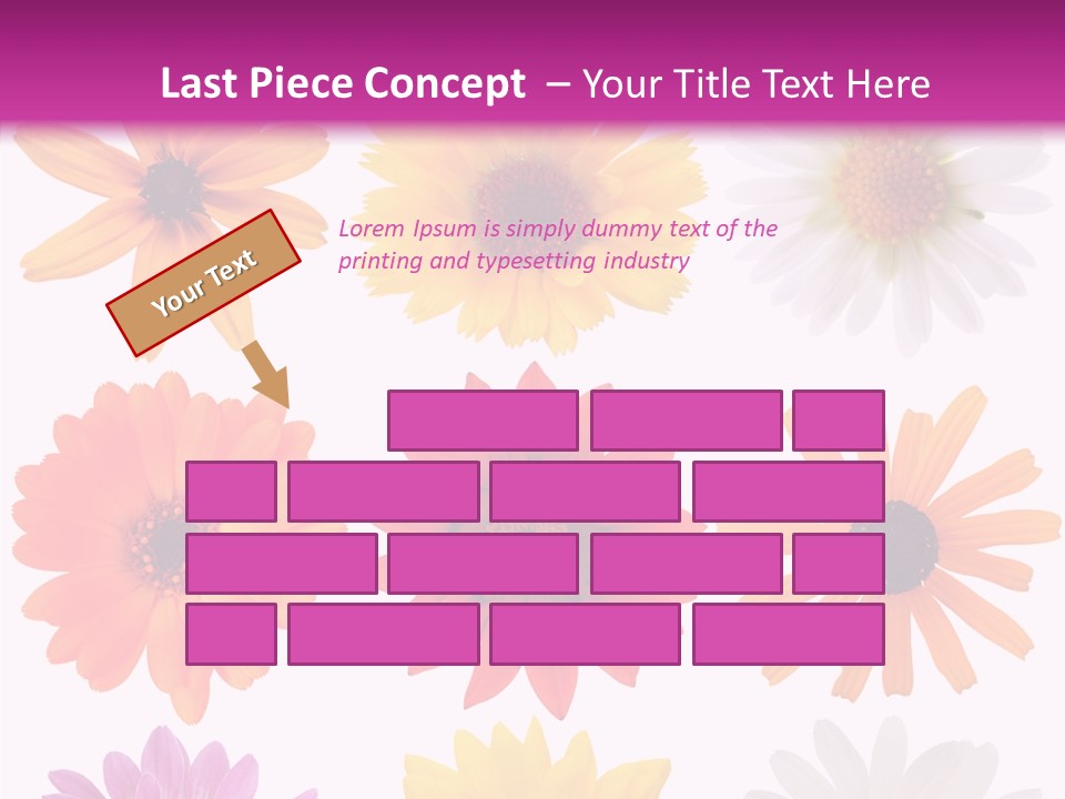 Flower Vivid Pink PowerPoint Template