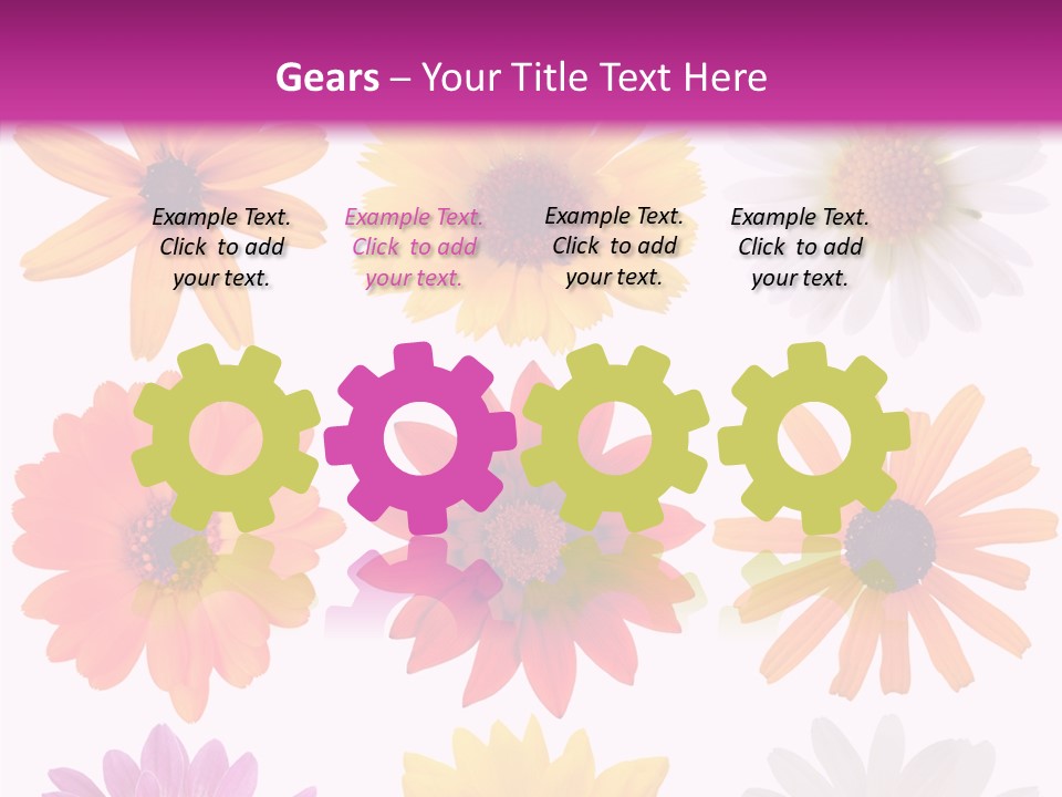 Flower Vivid Pink PowerPoint Template