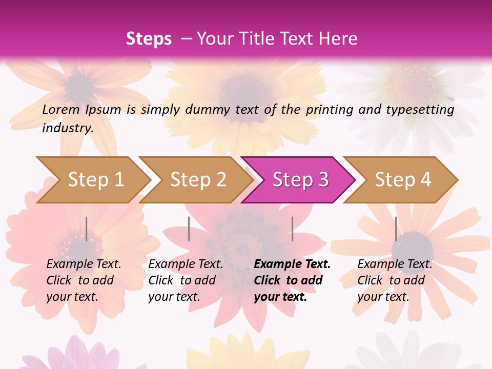 Flower Vivid Pink PowerPoint Template
