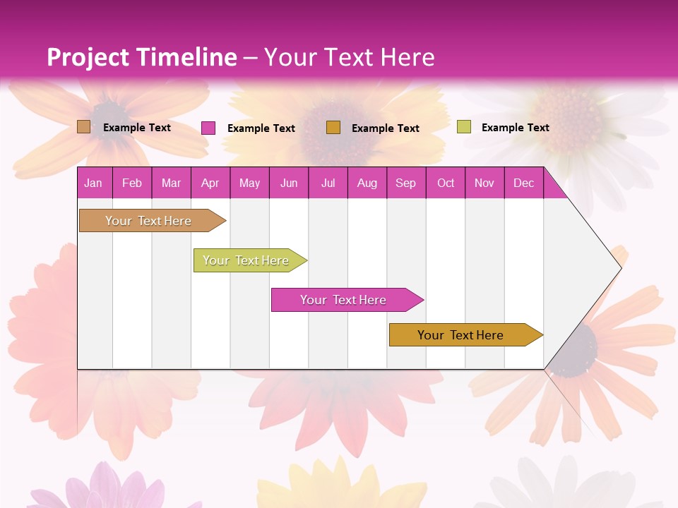 Flower Vivid Pink PowerPoint Template