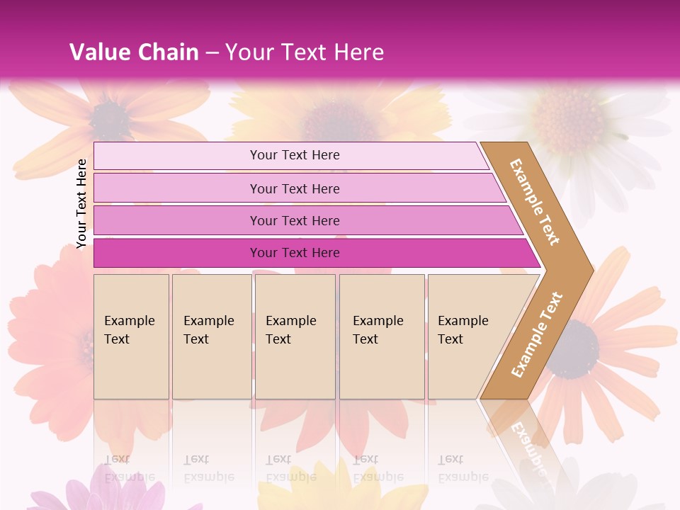 Flower Vivid Pink PowerPoint Template
